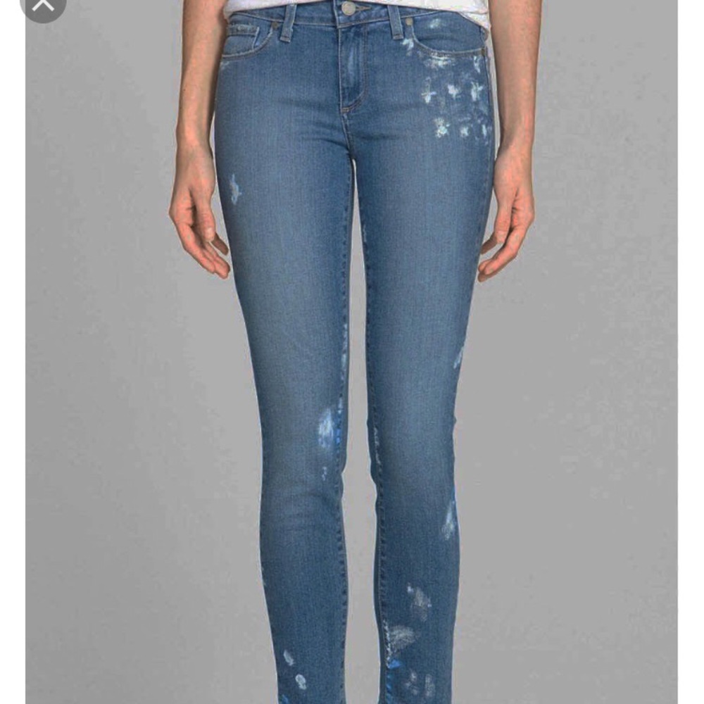 Paige Hoxton Ankle jean w/ artisan paint splatter
